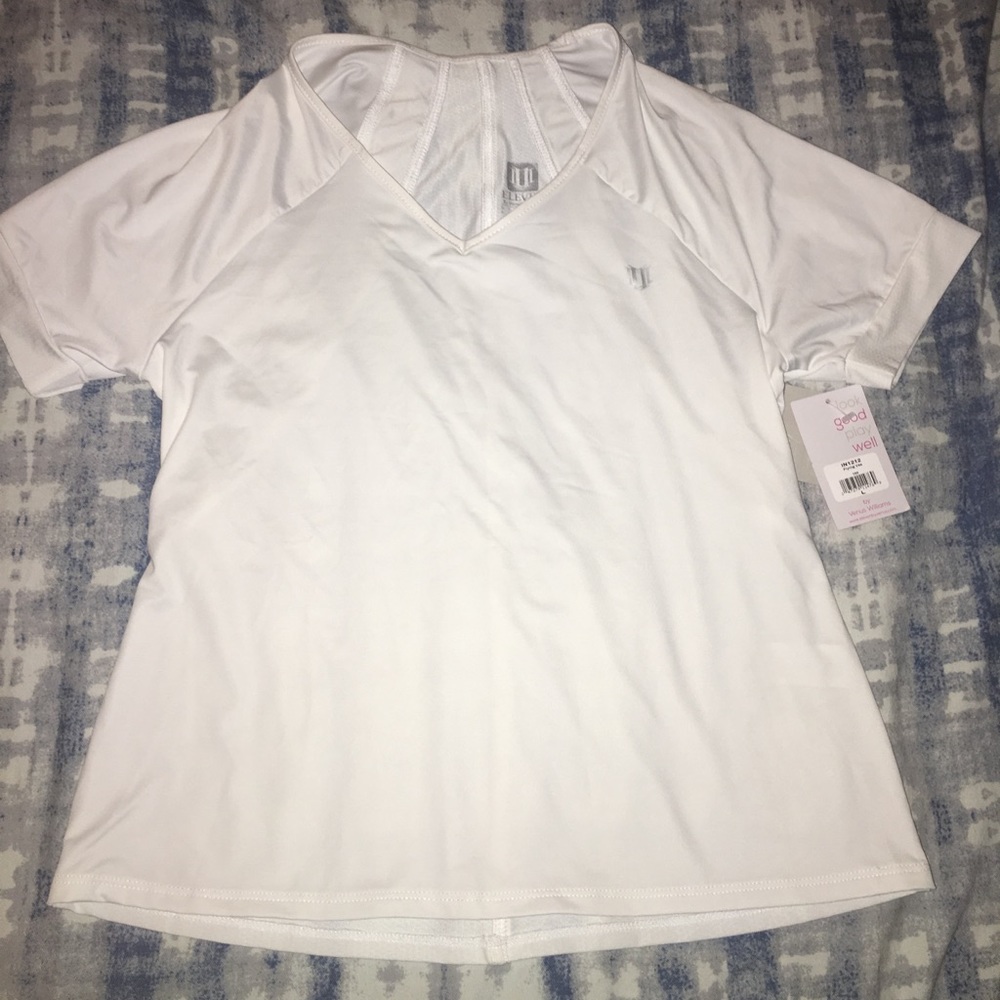 Venus Williams white tennis top